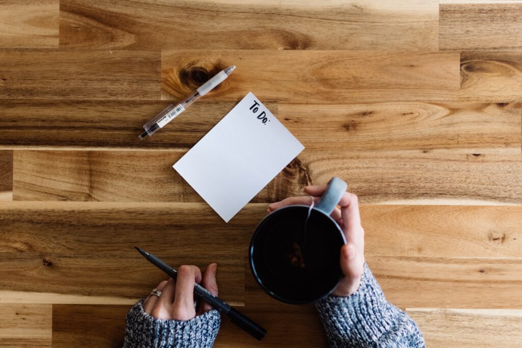 Notebook with a To Do list on it